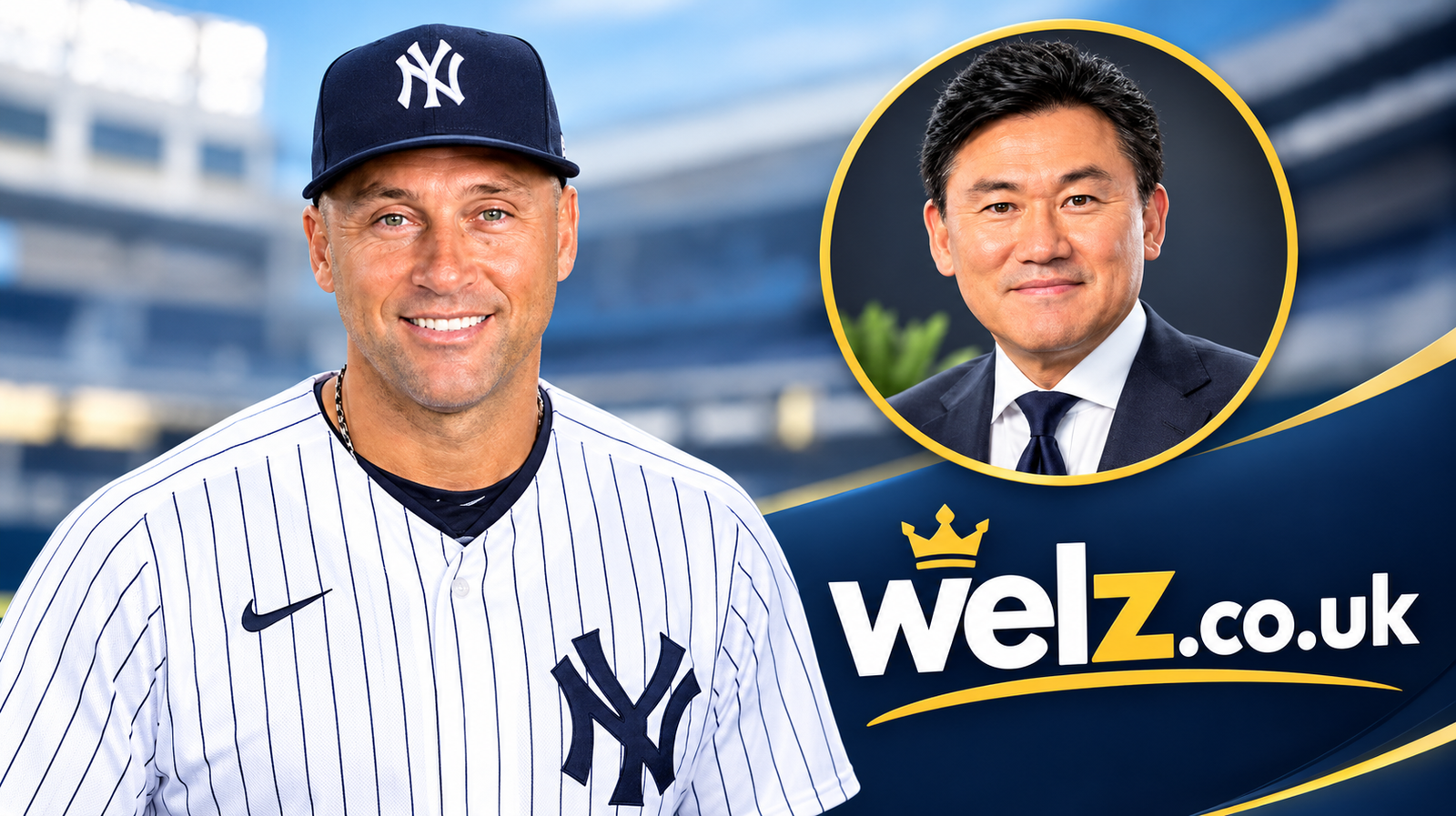 Derek Jeter and Hiroshi Mikitani
