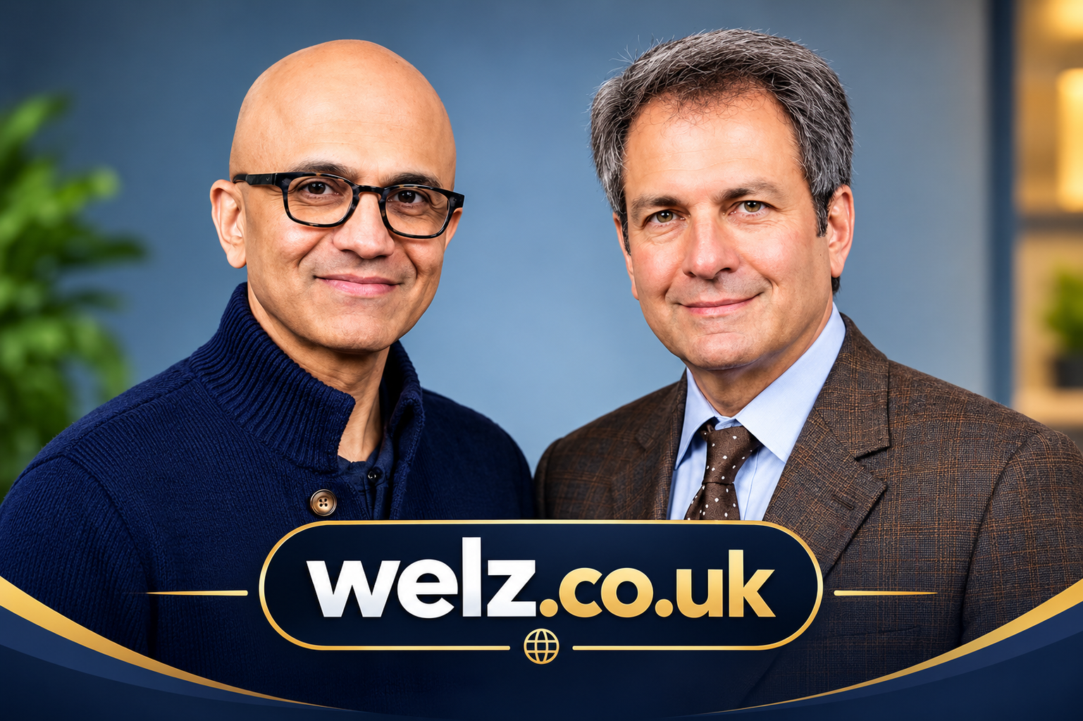 Satya Nadella and Michel Vounatsos
